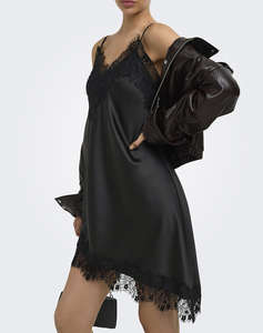 ONLY ONLINDONA STRAP SATIN LACE DRESS WVN