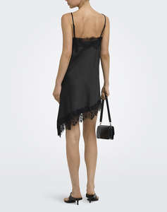 ONLY ONLINDONA STRAP SATIN LACE DRESS WVN