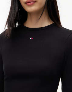 TOMMY JEANS TJW SLIM ESSENTIAL RIB LS