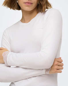 ONLY ONLGLAMOUR L/S LACE DETAIL TOP JRS