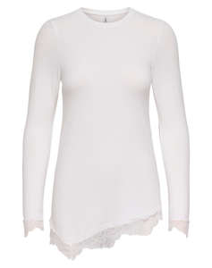 ONLY ONLGLAMOUR L/S LACE DETAIL TOP JRS