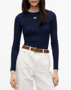 TOMMY JEANS TJW SLIM LS BADGE TEE EXT