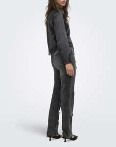 ONLY ONLINDONA L/S SATIN LACE SHIRT WVN