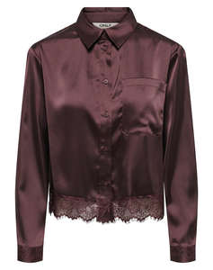 ONLY ONLINDONA L/S SATIN LACE SHIRT WVN