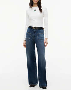 TOMMY JEANS TJW SLIM LS BADGE TEE EXT