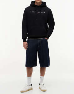 TOMMY JEANS TJM REG LINEAR LOGO HOODIE EXT