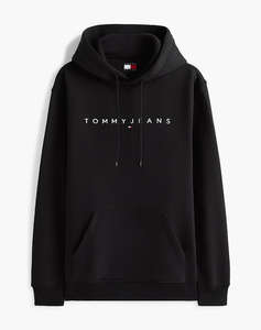 TOMMY JEANS TJM REG LINEAR LOGO HOODIE EXT