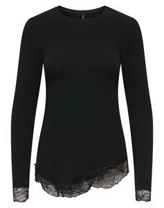 ONLY ONLGLAMOUR L/S LACE DETAIL TOP JRS