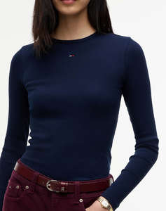 TOMMY JEANS TJW SLIM ESSENTIAL RIB LS