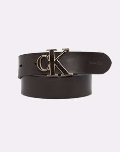 CALVIN KLEIN JEANS ROUND CK BUCKLE 30MM BELT INLAY