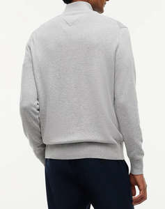 TOMMY HILFIGER PIMA ORG CTN CASHMERE ZIP MOCK