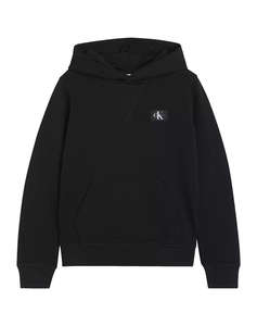 CALVIN KLEIN JEANS TERRY CK WOVEN LABEL HOODIE