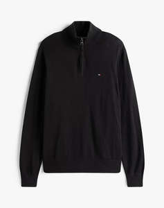 TOMMY HILFIGER PIMA ORG CTN CASHMERE ZIP MOCK