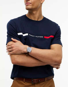 TOMMY HILFIGER HILFIGER CHEST INSERT TEE
