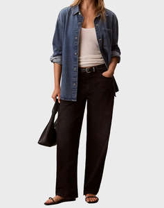 CALVIN KLEIN JEANS RELAXED BARREL JEAN EVENING BLAC