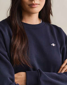 GANT СУИТШЪРТ С ДЪЛЪГ РЪКАВ SHIELD C-NECK SWEAT