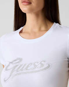 GUESS SS CN GLITTER LOGO TEE ДАМСКА БЛУЗА