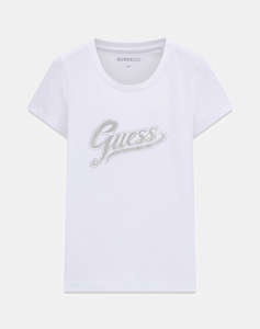 GUESS SS CN GLITTER LOGO TEE ДАМСКА БЛУЗА