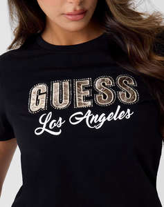 GUESS SS CN SNAKE SCRIPT RHINESTONE ДАМСКА БЛУЗА