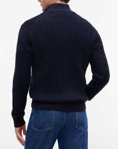 TOMMY HILFIGER CLASSIC COTTON CABLE ZIP MOCK