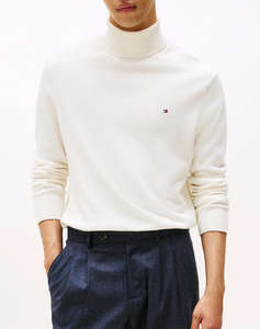 TOMMY HILFIGER PIMA ORG CTN CASHMERE ROLL NECK