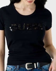 GUESS CN SS LOGO SEGQUINS TEE ДАМСКА БЛУЗА