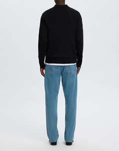 SELECTED SLMTORINO LS KNIT RIB POLO NOOS