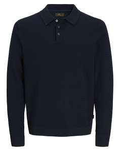 JACK&JONES JPRBLURILEY KNIT POLO LS