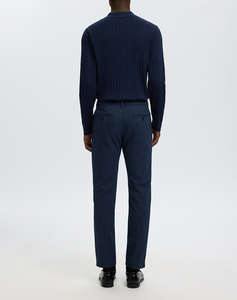 SELECTED SLMTORINO LS KNIT RIB POLO NOOS