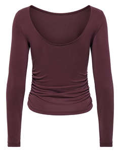 ONLY ONLFREE L/S DEEP RUCHING TOP JRS