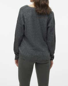 VERO MODA VMCREWLEFILE LS V-NECK BLOUSE NOOS