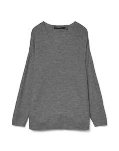 VERO MODA VMCREWLEFILE LS V-NECK BLOUSE NOOS