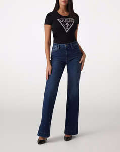 GUESS SS CN SHINY TRIANGLE TEE ДАМСКА БЛУЗА