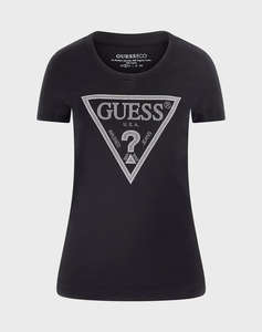 GUESS SS CN SHINY TRIANGLE TEE ДАМСКА БЛУЗА
