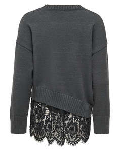 ONLY ONLEVIE LS LACE MIX O-NECK KNT