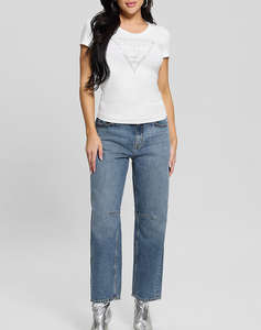 GUESS SS CN SHINY TRIANGLE TEE ДАМСКА БЛУЗА