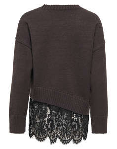 ONLY ONLEVIE LS LACE MIX O-NECK KNT