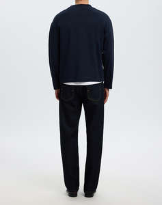 SELECTED SLMTAJ HEAVY LS O-NECK TEE