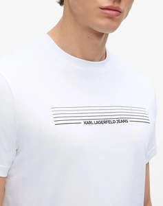 KARL LAGERFELD JEANS KLJ SLIM STRIPES LOGO TEE