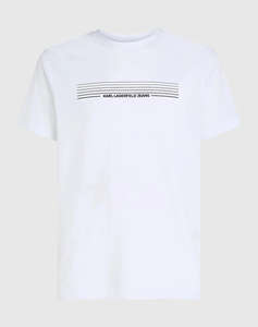 KARL LAGERFELD JEANS KLJ SLIM STRIPES LOGO TEE