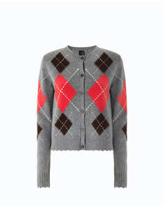 PINKO CARDIFF CARDIGAN ARGYLE CON CL