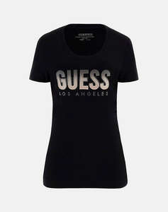 GUESS CN SS GLITTER DEGRADE LOGO TEE ДАМСКА БЛУЗА