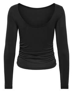 ONLY ONLFREE L/S DEEP RUCHING TOP JRS