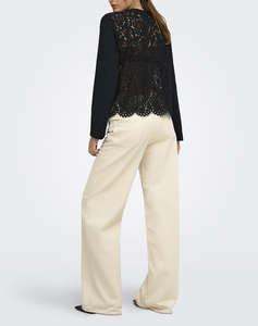 ONLY ONLLANIA L/S LACE TOP CS JRS