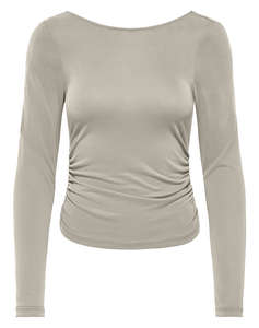 ONLY ONLFREE L/S DEEP RUCHING TOP JRS
