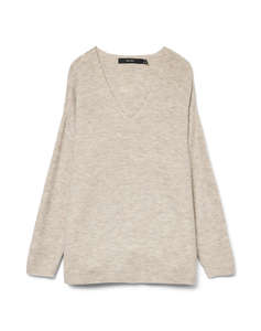 VERO MODA VMCREWLEFILE LS V-NECK BLOUSE NOOS
