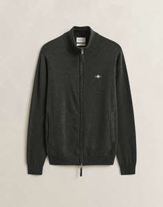 GANT ПЛЕТЕНА ЖИЛЕТКА SUPERFINE LAMBSWOOL ZIP CARDIGAN