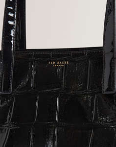 TED BAKER WELONA Croc Effect Elongated Icon Bag