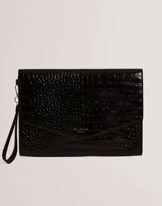 TED BAKER WESSLIE Croc Effect Icon Envelope Pouch
