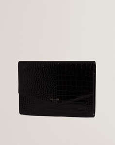 TED BAKER WESSLIE Croc Effect Icon Envelope Pouch